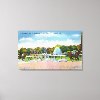 Saratoga Race Track Finish Line View Canvas Print