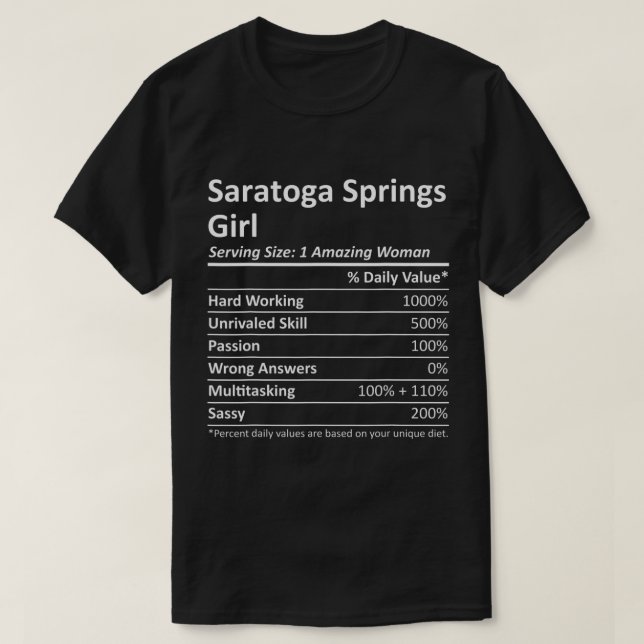 SARATOGA SPRINGS GIRL UT UTAH Funny City Home Root T-Shirt (Design Front)