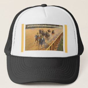 Saratoga Springs Horse Racing Trucker Hat