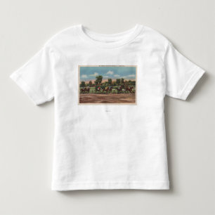 Saratoga Springs, NY - Horse Race Track Scene Toddler T-Shirt