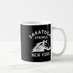 Saratoga Springs Ny Horse Vintage Graphic Racing S Coffee Mug