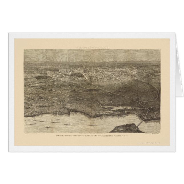 Saratoga Springs, NY Panoramic Map - 1874 (Front Horizontal)