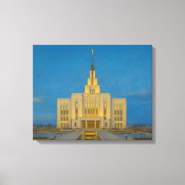 Saratoga Springs Utah Temple Painting™ LDS Canvas Print (Front)