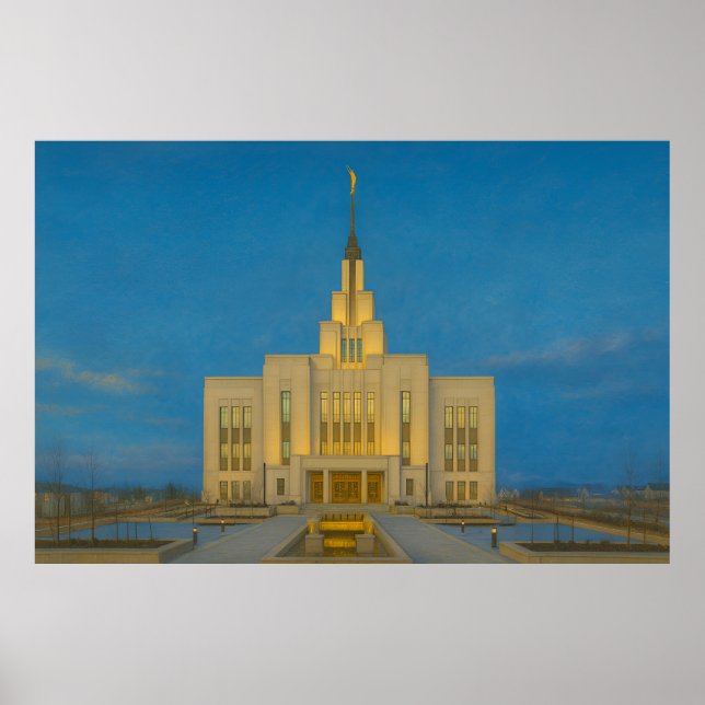 Saratoga Springs Utah Temple Painting™ LDS Poster  (Front)