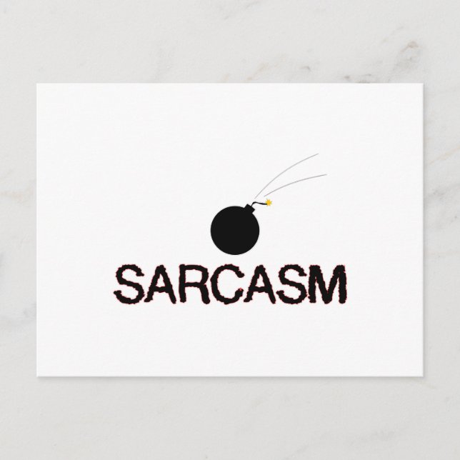 Sarcasm Bombed Postcard (Front)