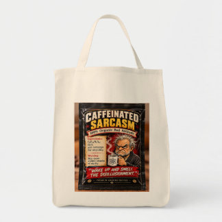 sarcasm coffee by ej gold tote bag