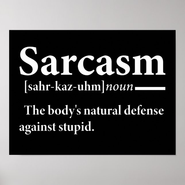 Sarcasm Definition Poster (Front)