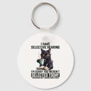 Sarcasm Humour Saying Cat Gift For Mens Womens Fun Key Ring