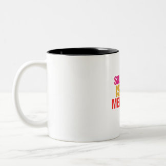 Sarcasm Is My Medicine Funny Quote Retro Typograph Two-Tone Coffee Mug