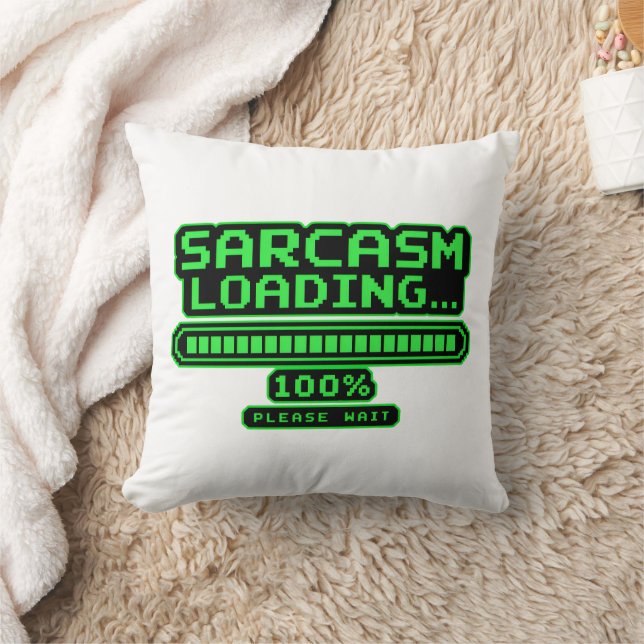 Sarcasm Loading 100% Please Wait Funny Gaming  Cushion (Blanket)