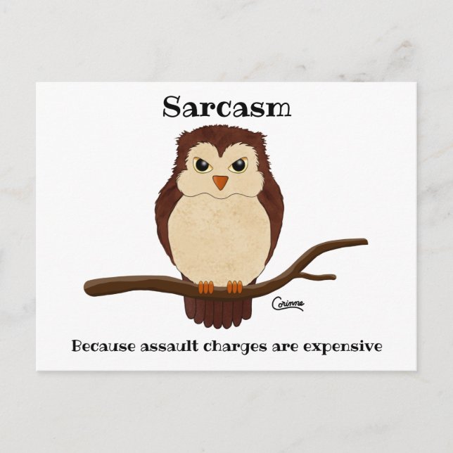 Sarcasm Owl - Postcard (Front)