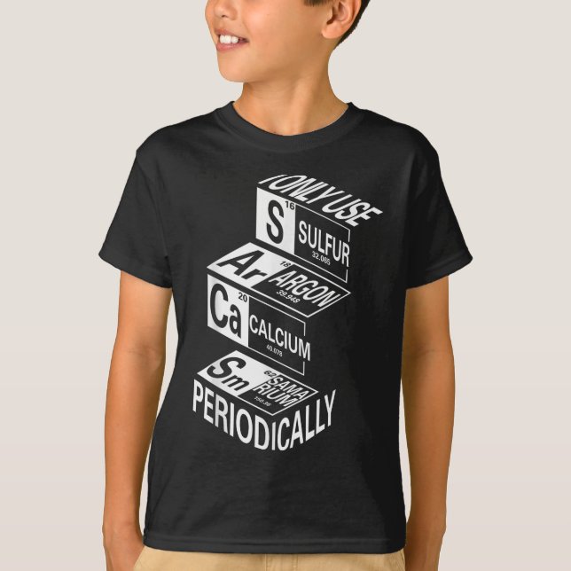 Sarcasm Periodic Table Element Weird Science Joke  T-Shirt (Front)