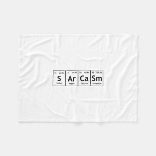 SArCaSm Periodic Table Elements Word Chemistry Fleece Blanket