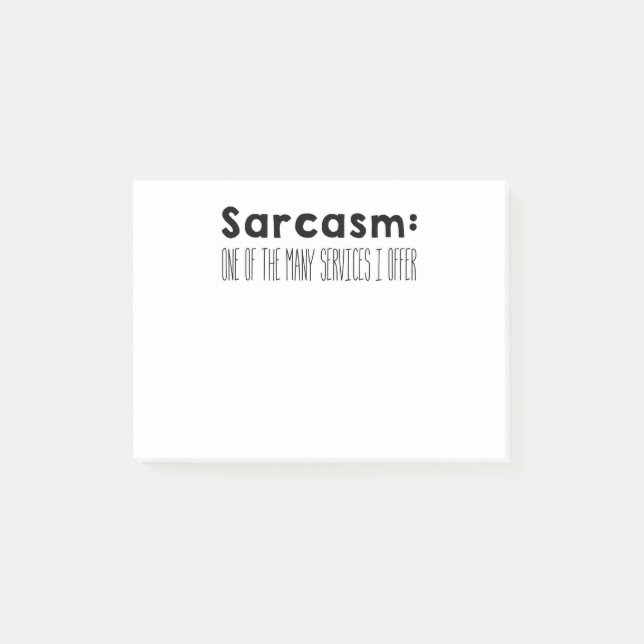 sarcasm post-it notes (Front)