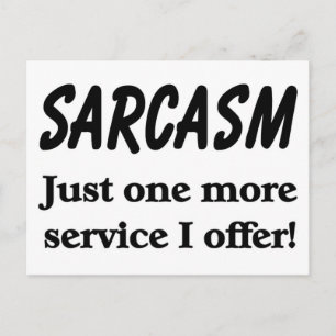Sarcasm Postcard