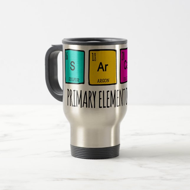 Sarcasm Primary Elements Of Humour Science Travel Mug (Front Left)