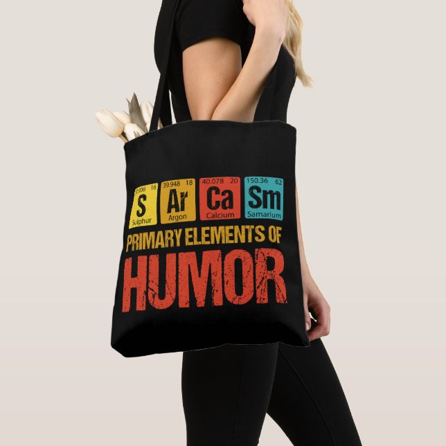 Sarcasm Primary Elements of Humour Tote Bag (Close Up)