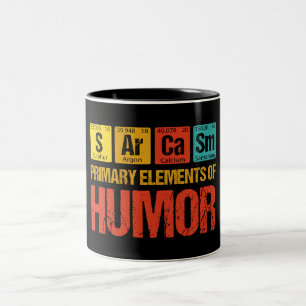 Sarcasm Primary Elements of Humour Two-Tone Coffee Mug