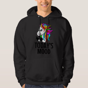 Sarcasm Rainbow Unicorn Mum Todays Mood Middle Fin Hoodie