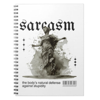 sarcasm statue notebook