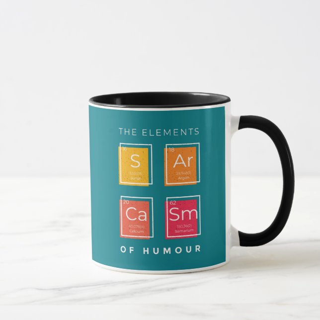 SARCASM The Elements Of Humour Science Funny Mug (Right)