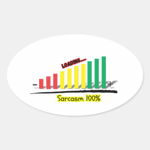 SarcasmMeter Oval Sticker