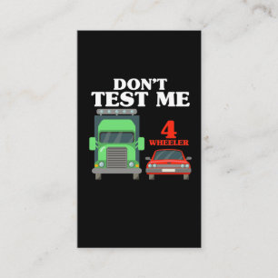 Sarcastic 18 Wheeler Trucker Funny Truck Driver Business Card