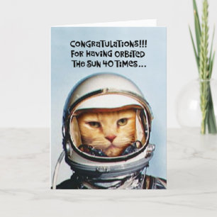 Sarcastic 40th Birthday Award Card