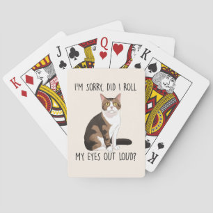 Sarcastic And Cute Cat Playing Cards