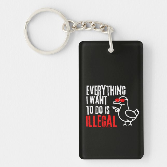 Sarcastic Animal Meme  Key Ring (Front)