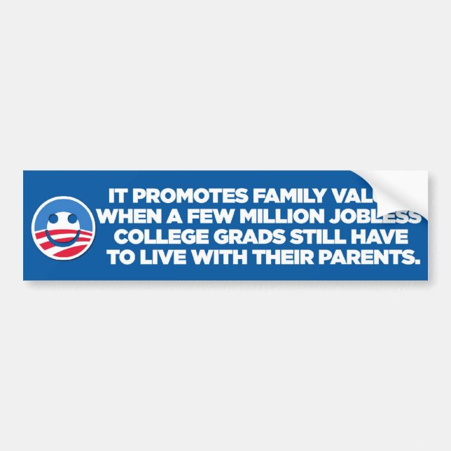 Sarcastic Anti-Obama - Family - bumper sticker (Front)