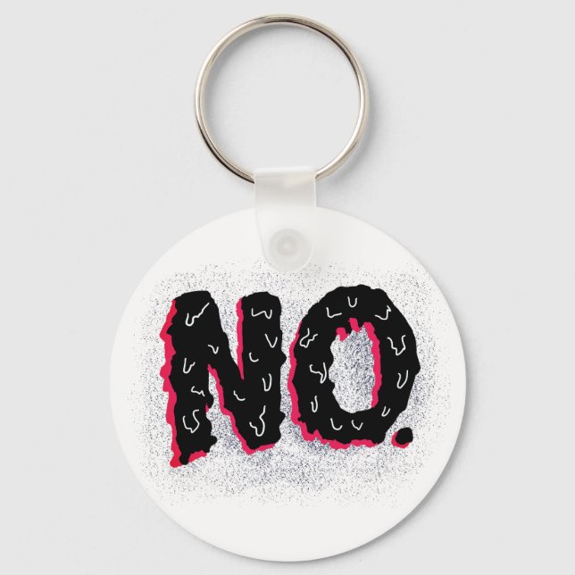 Sarcastic Antisocial Weird No Typography Key Ring (Front)