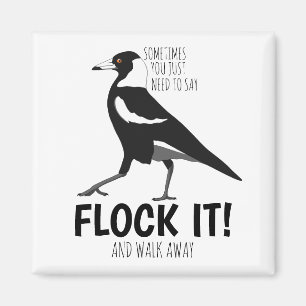 Sarcastic Australian magpie magnet