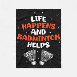 Sarcastic Badminton Player Game Match Humour Joke Fleece Blanket