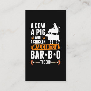 Sarcastic Barbecue Humour Meat Lover Grilling Funn Business Card