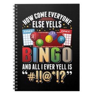 Sarcastic Bingo Player Humour Men Women Funny Bing Notebook