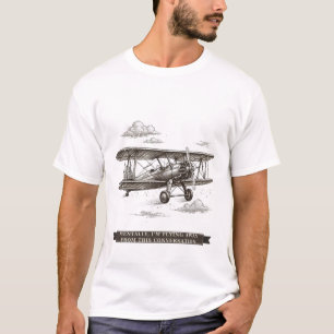 Sarcastic Biplane "Mentally I'm Flying Away" T-Shirt
