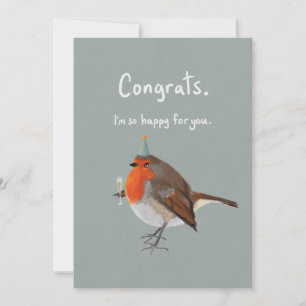 Sarcastic Bird Congratulations Card