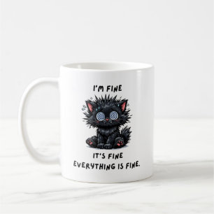 sarcastic black cat mug