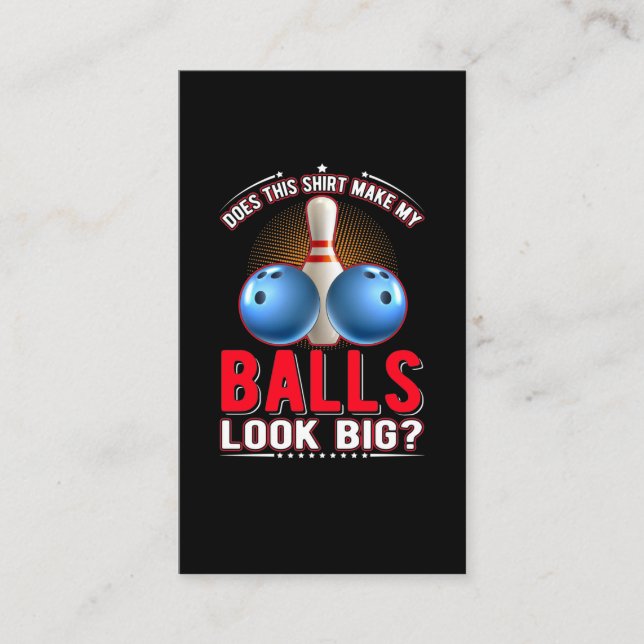 Sarcastic Bowling Ball Adult Humour Business Card (Front)
