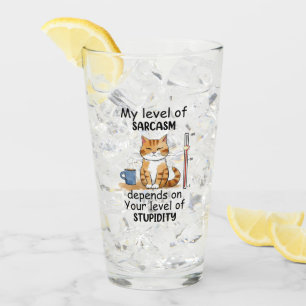 Sarcastic Cat – Funny Orange Art Glass