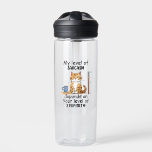 Sarcastic Cat – Funny Orange Art Water Bottle
