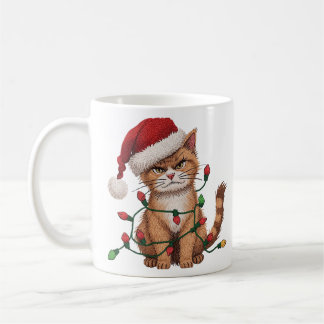Sarcastic Cat — “Silent Night? Not a Chance Coffee Mug