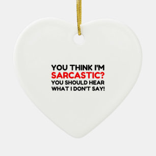 Sarcastic Ceramic Tree Decoration