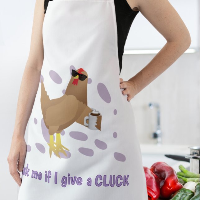 Sarcastic Chicken – Ask Me If I Give a Cluck Apron (Creator Uploaded)
