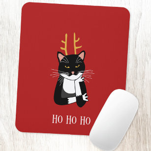 Sarcastic Christmas Cat Humour Mouse Mat