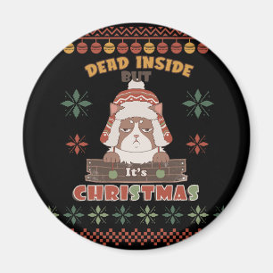 Sarcastic Christmas Dog - Ugly Sweater Inspired Magnet