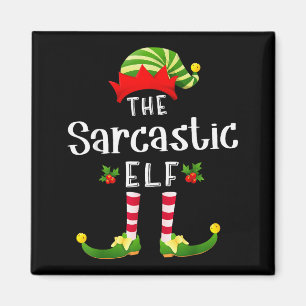 Sarcastic Christmas Elf Matching Pajama X-mas Part Magnet