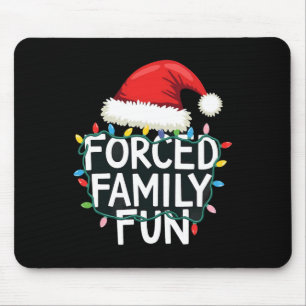 Sarcastic Christmas Lights Santa Claus Hat Forced Mouse Mat