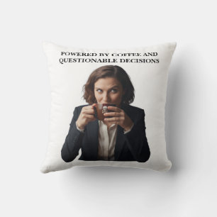Sarcastic Coffee Throw Pillow